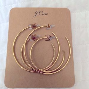 J Crew Hoop Earring set